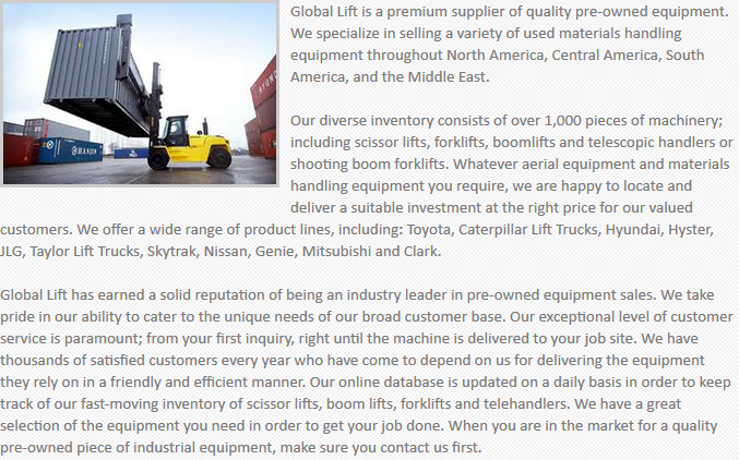 Global Lift Equipment Torrance
